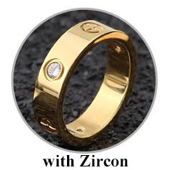 Fashion Rose Gold Stainless Steel Ring With Stone Crystal For Woman Girl For Men Couple In Wedding With Cross