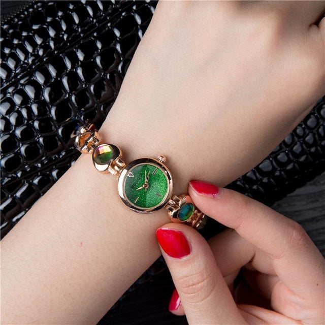 Women's Watches Vintage montre femme Relogio feminino Women Bracelet Watch Ladies Brand Luxury Female Rhinestones Jewelry D7