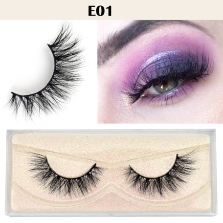 Visofree Eyelashes 3D Mink Lashes natural handmade  volume soft lashes long eyelash  extension real mink eyelash for makeup E01