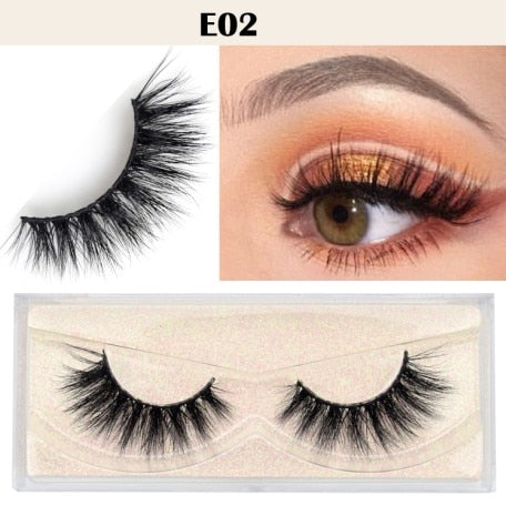 Visofree Eyelashes 3D Mink Lashes natural handmade  volume soft lashes long eyelash  extension real mink eyelash for makeup E01