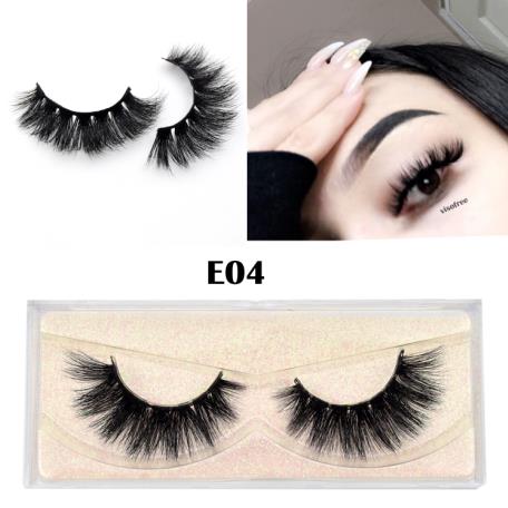 Visofree Eyelashes 3D Mink Lashes natural handmade  volume soft lashes long eyelash  extension real mink eyelash for makeup E01