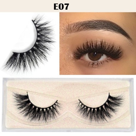 Visofree Eyelashes 3D Mink Lashes natural handmade  volume soft lashes long eyelash  extension real mink eyelash for makeup E01