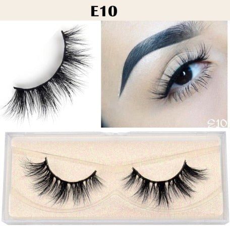 Visofree Eyelashes 3D Mink Lashes natural handmade  volume soft lashes long eyelash  extension real mink eyelash for makeup E01
