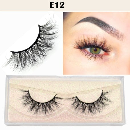 Visofree Eyelashes 3D Mink Lashes natural handmade  volume soft lashes long eyelash  extension real mink eyelash for makeup E01