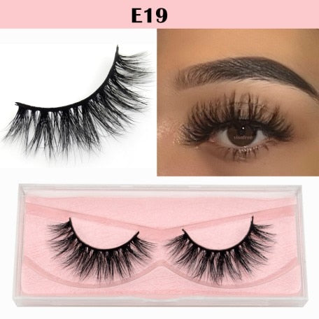 Visofree Eyelashes 3D Mink Lashes natural handmade  volume soft lashes long eyelash  extension real mink eyelash for makeup E01