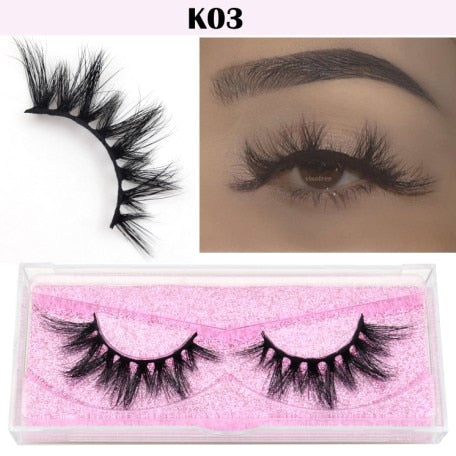 Visofree Eyelashes 3D Mink Lashes natural handmade  volume soft lashes long eyelash  extension real mink eyelash for makeup E01
