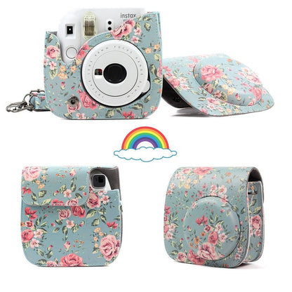 Fujifilm Instax Mini Camera Case Bag PU Leather Cover with Shoulder Strap For Instax Mini 9 Mini 8 Mini 8+ Instant Film Cameras