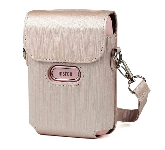 For Fujifilm Instax Mini Link Printer Case Bag PU Leather Storage Blue Pink White Strap Carry Cover Shoulder Bags