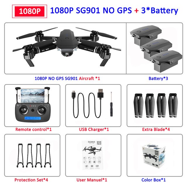 SG907 GPS Drone with Camera 4K 5G Wifi RC Quadcopter Optical Flow Foldable Mini Dron 1080P HD Camera Drone VS E520S E58 XS812