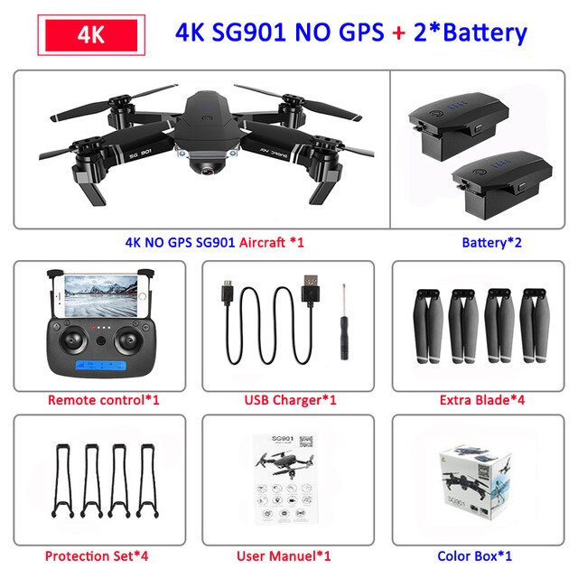 SG907 GPS Drone with Camera 4K 5G Wifi RC Quadcopter Optical Flow Foldable Mini Dron 1080P HD Camera Drone VS E520S E58 XS812