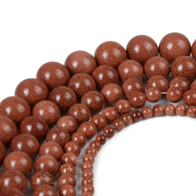 Chanfar 4 6 8 10 12mm Natural Stone Beads Black Lava Tiger Eye Bulk Loose Stone Beads For DIY Making Bracelet Necklace Jewelry