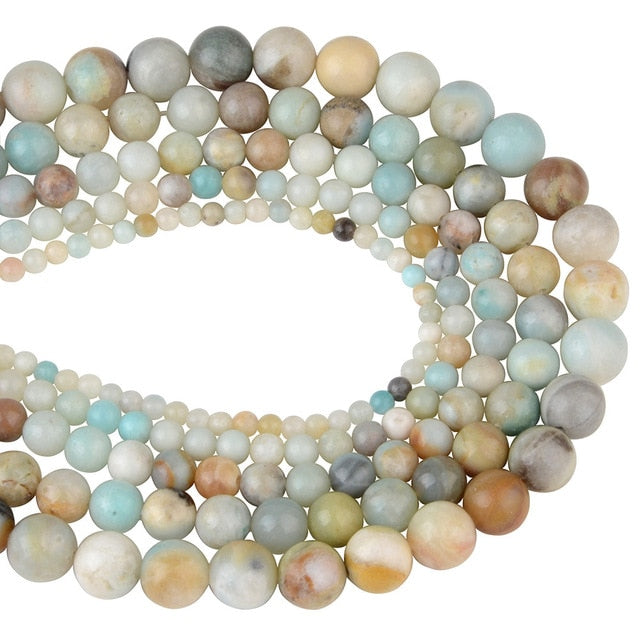 Chanfar 4 6 8 10 12mm Natural Stone Beads Black Lava Tiger Eye Bulk Loose Stone Beads For DIY Making Bracelet Necklace Jewelry