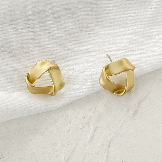 AENSOA Fashion Metal Statement Earrings 2020 Gold Color Geometric Earrings For Women Hanging Dangle Earring Earring  Jewelry