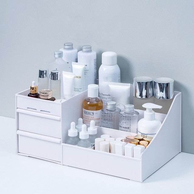Large Capacity Cosmetic Storage Box Makeup Drawer Organizer Jewelry Nail Polish Makeup Container Desktop Sundries Storage Box