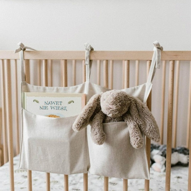 Baby Newborn Bed Storage Organizer Crib Hanging Storage Bag Caddy Organizer For Baby Essentials Bedding Set Diaper Storage Bag