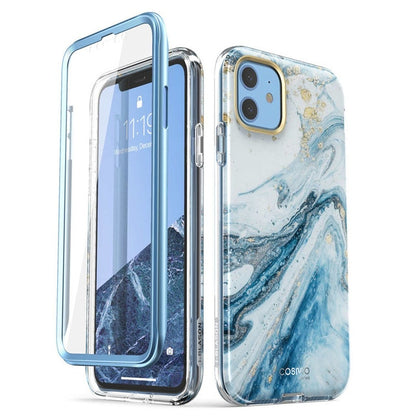 I-BLASON For iPhone 11 Case 6.1 inch (2019 Release) Cosmo Full-Body Glitter Marble Bumper Cover with Built-in Screen Protector