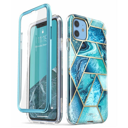 I-BLASON For iPhone 11 Case 6.1 inch (2019 Release) Cosmo Full-Body Glitter Marble Bumper Cover with Built-in Screen Protector