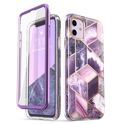 I-BLASON For iPhone 11 Case 6.1 inch (2019 Release) Cosmo Full-Body Glitter Marble Bumper Cover with Built-in Screen Protector