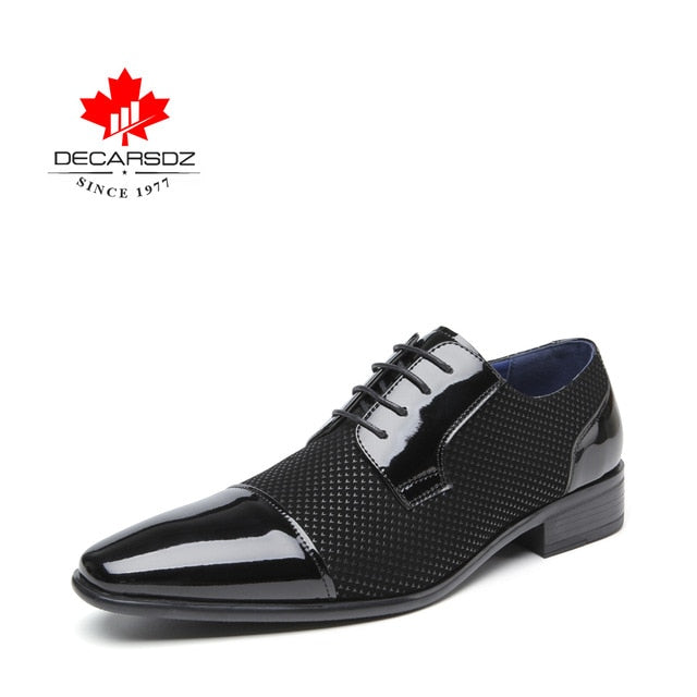Men Dress Shoes Men Spring & Autumn New Brand Fashion Wedding Men Shoes Black White Matching Classic Design Male Formal Shoes