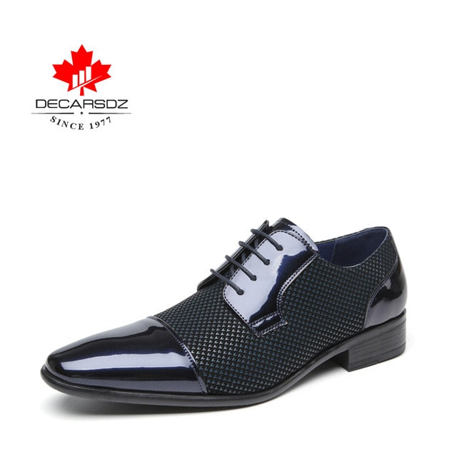Men Dress Shoes Men Spring & Autumn New Brand Fashion Wedding Men Shoes Black White Matching Classic Design Male Formal Shoes