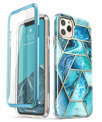 I-BLASON For iPhone 11 Pro Max Case 6.5 inch (2019) Cosmo Full-Body Glitter Marble Bumper Case with Built-in Screen Protector