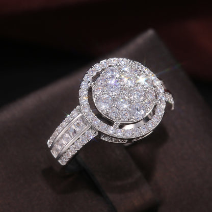 Huitan Round Watch Shape Women Ring Wedding Party Anniversary Ring Prong Setting CZ Stones Delicate Female Jewelry New Design