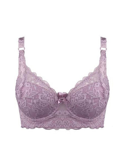 Hot Full cup thin underwear small bra plus size wireless adjustable lace Women's bra breast cover B C D cup Large size Lace Bras