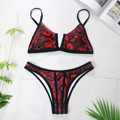 Sexy Bandeau Bikinis 2020 New V Neck Bikini Swimsuits Push Up Swimwear Female Brazilian Bikini Set Bathing Suits Biquini 3418