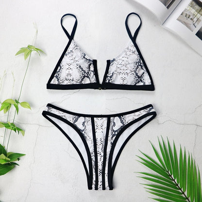 Sexy Bandeau Bikinis 2020 New V Neck Bikini Swimsuits Push Up Swimwear Female Brazilian Bikini Set Bathing Suits Biquini 3418