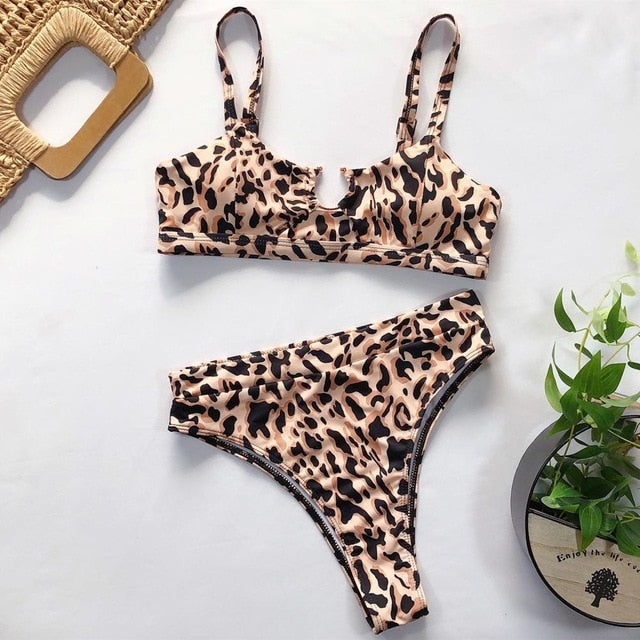 Sexy Bandeau Bikinis 2020 New V Neck Bikini Swimsuits Push Up Swimwear Female Brazilian Bikini Set Bathing Suits Biquini 3418