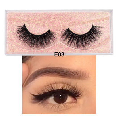 Visofree Mink Eyelashes 100% Cruelty free Handmade 3D Mink Lashes Full Strip Lashes Soft False Eyelashes Makeup  Lashes E11