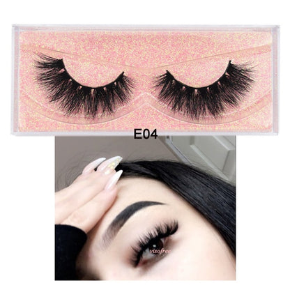 Visofree Mink Eyelashes 100% Cruelty free Handmade 3D Mink Lashes Full Strip Lashes Soft False Eyelashes Makeup  Lashes E11