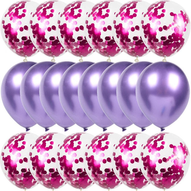 20Pcs Gold Confetti Balloons Set Chrome ballon Birthday decor Kids Party Wedding Decoration Wedding Anniversary globos Metallic