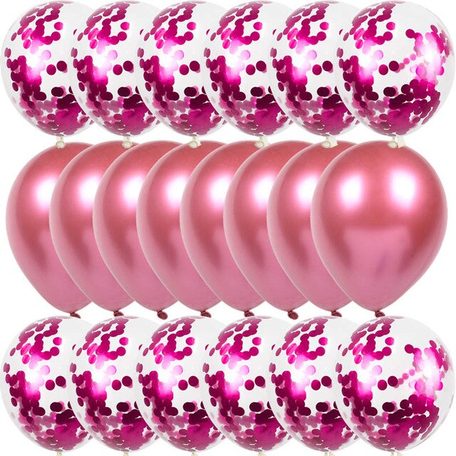 20Pcs Gold Confetti Balloons Set Chrome ballon Birthday decor Kids Party Wedding Decoration Wedding Anniversary globos Metallic