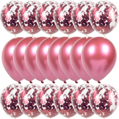 20Pcs Gold Confetti Balloons Set Chrome ballon Birthday decor Kids Party Wedding Decoration Wedding Anniversary globos Metallic