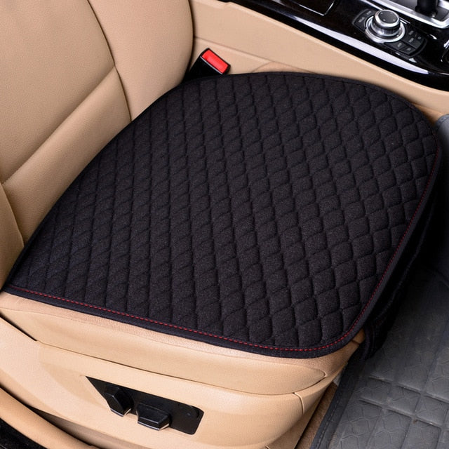 Flax Car Seat Covers Front/Rear/ Full Set Choose Car Seat Cushion Linen Fabric Seat Pad Protector Car Accessories Anti-slip