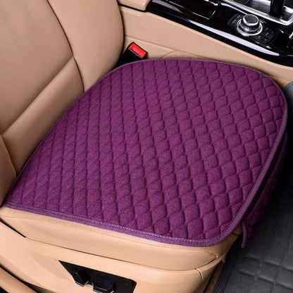 Flax Car Seat Covers Front/Rear/ Full Set Choose Car Seat Cushion Linen Fabric Seat Pad Protector Car Accessories Anti-slip
