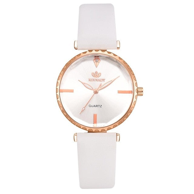 5pcs Set Top Style Fashion Women's Luxury Leather Band Analog Quartz WristWatch Ladies Watch Women Dress Reloj Mujer Black Clock