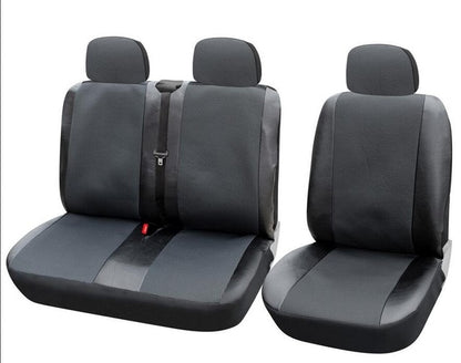 1+2 Seat Covers Car Seat Cover for Transporter/Van, Universal Fit with Artificial Leather,Truck Interior Accessories