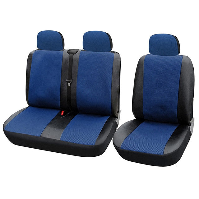 1+2 Seat Covers Car Seat Cover for Transporter/Van, Universal Fit with Artificial Leather,Truck Interior Accessories