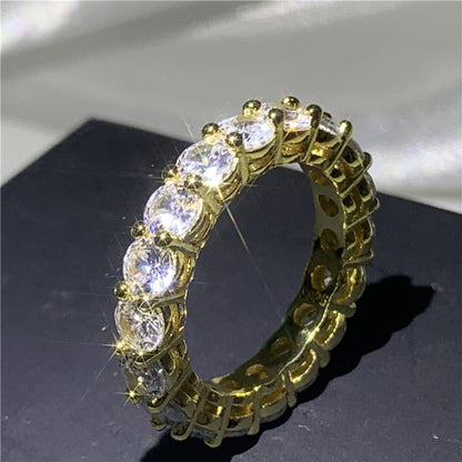 Handmade Eternity Promise ring 925 Sterling silver AAAA cz Engagement Wedding Band Rings for women Men Finger Party Jewelry