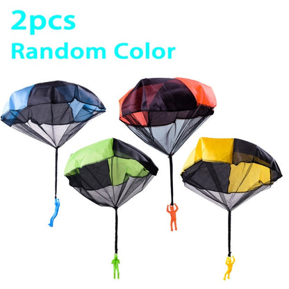 2pcs Hand Throw Soldier Parachute Toys Indoor Outdoor Games for Kids Mini Soldier Parachute Fun Sports Educational Toy Gifts Boy