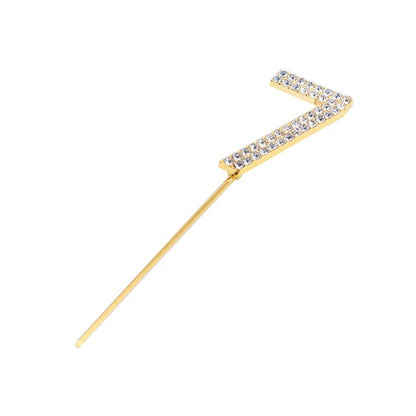 1Pc Glitter Alloy Rhinestone Number Cake Toppers Baby Shower Birthday Decoration Wedding Gold Silver Digital Cakes Dessert Decor