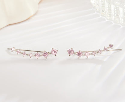 REETI New High Quality Super Shiny Zircon 925 Sterling Silver  Earring for Women Jewelry Wholesale Gift Ear row