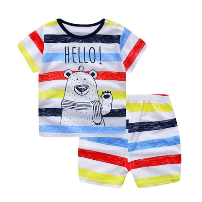 Baby Boys Clothes Sets Children Clothing Summer Short Sleeve Tracksuit for Boys Sport Suits Animal Costume for Kids Clothes