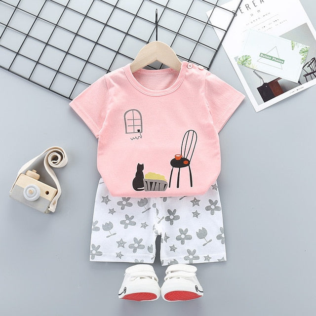 Baby Boys Clothes Sets Children Clothing Summer Short Sleeve Tracksuit for Boys Sport Suits Animal Costume for Kids Clothes
