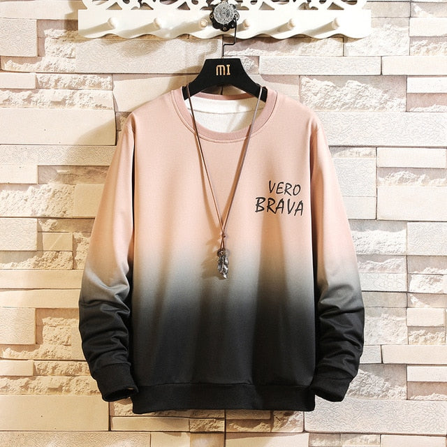 Autumn Spring Black White Tshirt Top Tees Classic Style Brand Fashion Clothes Plus Size M-5XL O NECK Long Sleeve T Shirt Men'S
