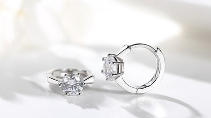 ZHOUYANG Stud Earrings For Women Classic Six Claw Clear AAA+Cubic Zirconia Rose Gold Color Fashion Jewelry For Girls KAE094