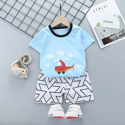New Boys Outfits 9M-6T Girls Clothes Children's Clothing Suits Top Cotton Pants Suit 2pcs Clothing Sets Kids Clothes 9M24M3T5T6T