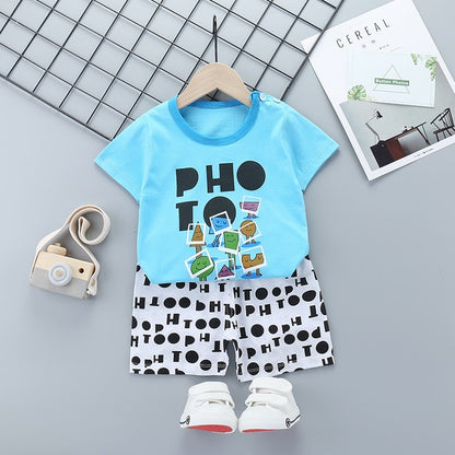 New Boys Outfits 9M-6T Girls Clothes Children's Clothing Suits Top Cotton Pants Suit 2pcs Clothing Sets Kids Clothes 9M24M3T5T6T